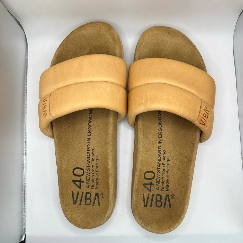 VIBA Padded Slide Sandals in Tan - Picture 6 of 10